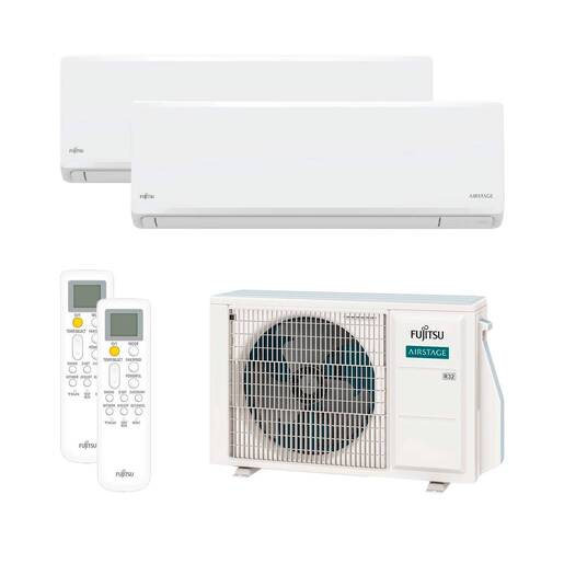 Aire acondicionado multisplit 2x1 Fujitsu ASY2025U11MI-KN (U. Ext. 40) con Wi-Fi incluido