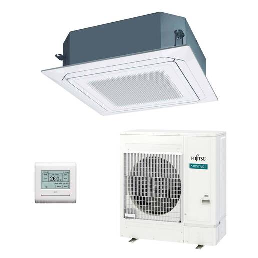 Aire acondicionado 1x1 Fujitsu AUY125-KA split cassette Inverter con flujo circular