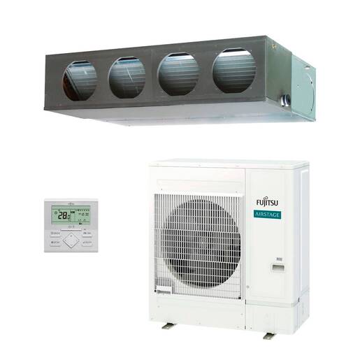 Aire acondicionado 1x1 Fujitsu ACY125K-KA ECO split conducto Inverter media presión