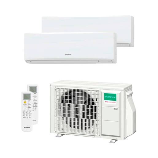 Aire acondicionado multisplit 2x1 General ASG07U2MI-KN (Ud. Ext. 14) con Wi-Fi incluido