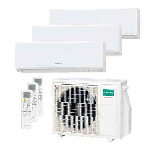 Aire acondicionado multisplit 3x1 General ASG1207U3MI-KN (Ud. Ext. 18) con Wi-Fi incluido