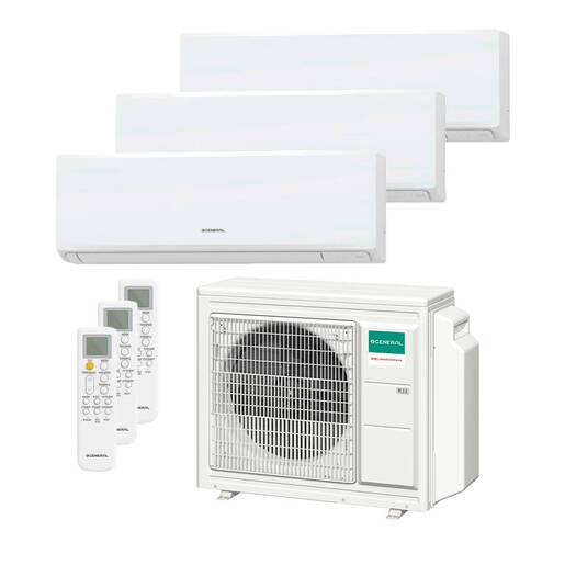 Aire acondicionado multisplit 3x1 General ASG1209U3MI-KN (Ud. Ext. 24) con Wi-Fi incluido