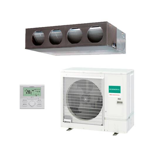 Aire acondicionado 1x1 General ACG36K-KA split conducto Inverter media presión