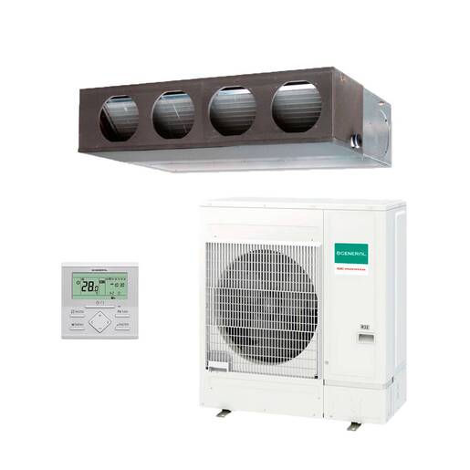 Aire acondicionado 1x1 General ACG45K-KA split conducto Inverter media presión