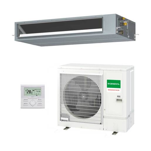Aire acondicionado 1x1 General ACG30-KMT split conducto Inverter con bomba de condensados