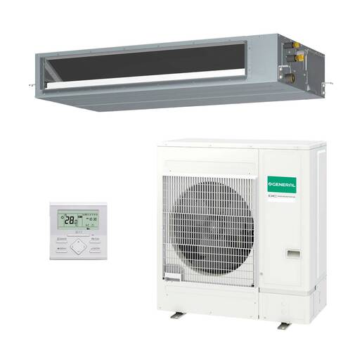 Aire acondicionado 1x1 General ACG45-KMT split conducto Inverter con bomba de condensados