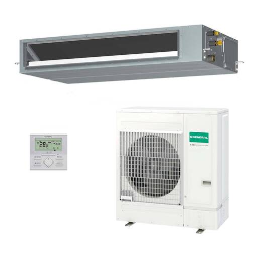 Aire acondicionado 1x1 General ACG45T-KMT split conducto Inverter con bomba de condensados